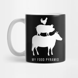 My Food Pyramid - Carnivore Diet Humor - White Mug